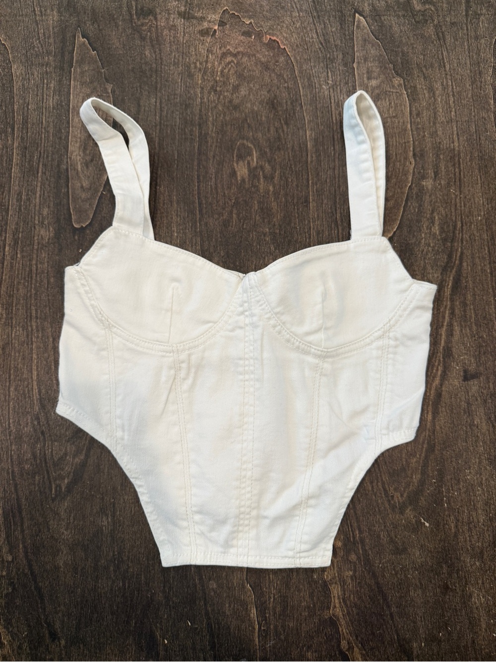Zara White Corset Bustier Top